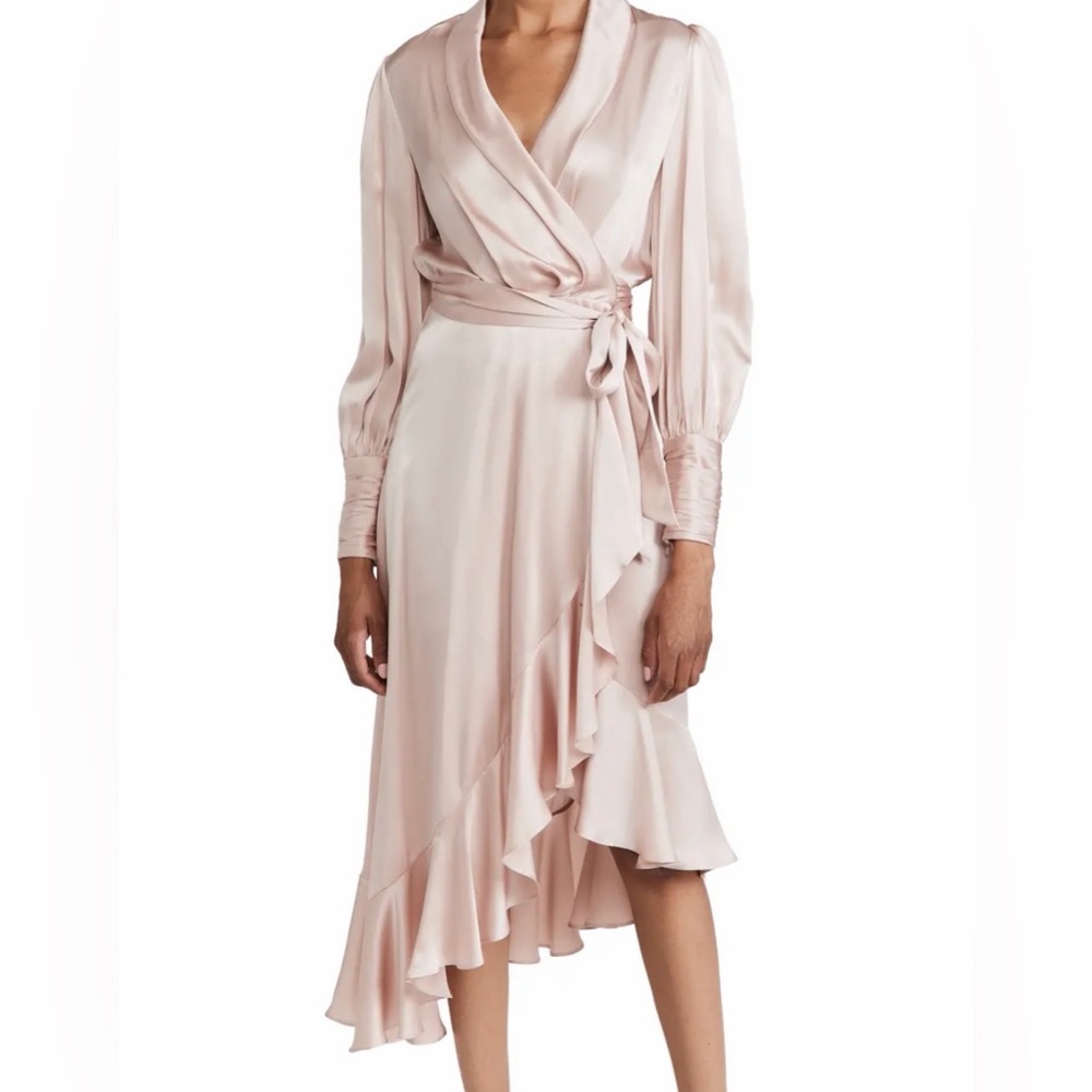 Zimmermann Silk Wrap Midi-Dress Size 2 (Medium) NWT Petal